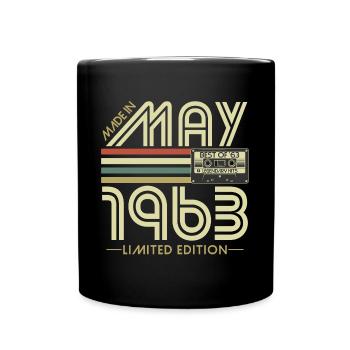 Mai 1963 Anniversaire Né Cadeau Rétro - Mug uni - noir - Devant