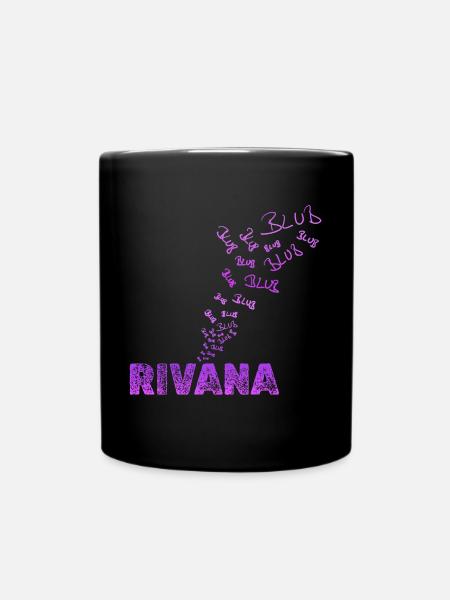 Spaßig Rivana - Tasse einfarbig - Schwarz