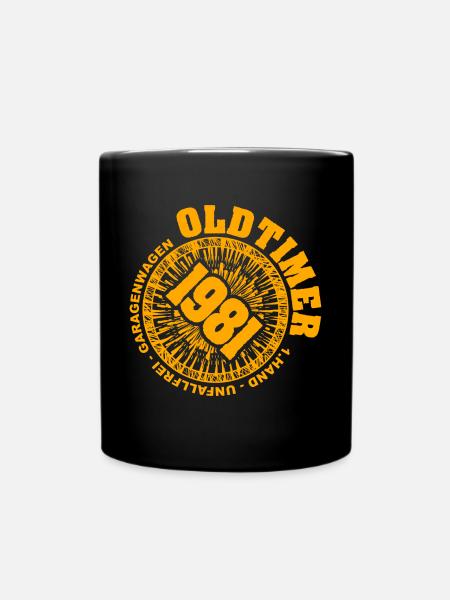 Papa 1981 - Tasse einfarbig - Schwarz