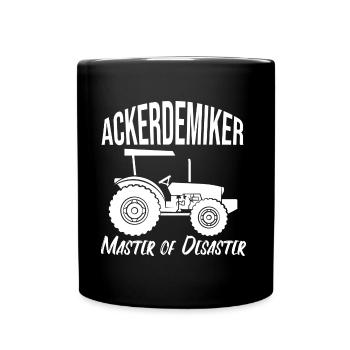 Bauer Bauernhof Harte Arbeit Traktor Mähdrescher - Tasse einfarbig - Schwarz - Vorne