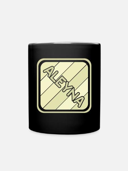 Mädchenname Aleyna - Tasse einfarbig - Schwarz