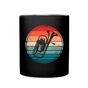 Euphonium Instrument de musique Orchestre Musique à vent - Mug uni - noir - Devant