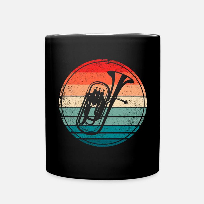 Euphonium Musik Instrument Orchester Blasmusik - Tasse einfarbig - Schwarz