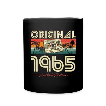 Original 1965 Vintage Jahrgang Retro Geburtstag - Tasse einfarbig - Schwarz - Vorne