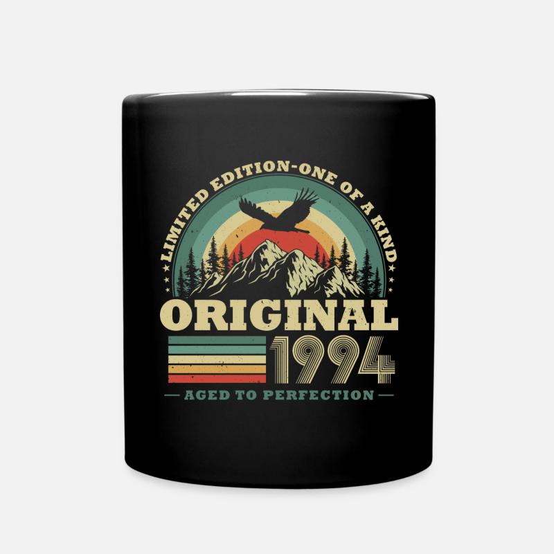 Original 1994 Jahrgang Vintage Geburtstag Retro - Tasse einfarbig - Schwarz