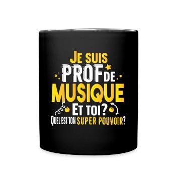 Prof Professeur Musique Métier Collège Lycée - Mug uni - noir - Devant