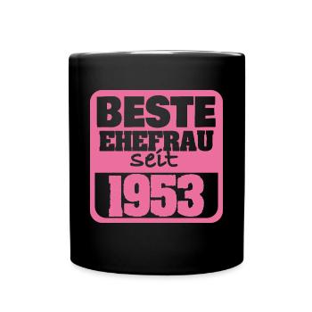 Jahr 1953 - Tasse einfarbig - Schwarz - Vorne