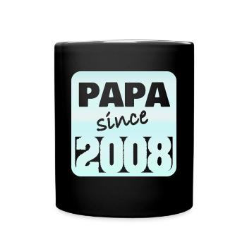Papa 2008 - Tasse einfarbig - Schwarz - Vorne