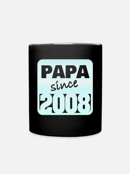 Papa 2008 - Tasse einfarbig - Schwarz
