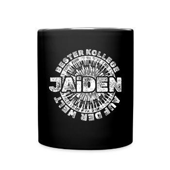 Geschenk Jaiden - Tasse einfarbig - Schwarz - Vorne