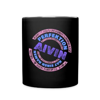 Geschenk für Alvin - Tasse einfarbig - Schwarz - Vorne
