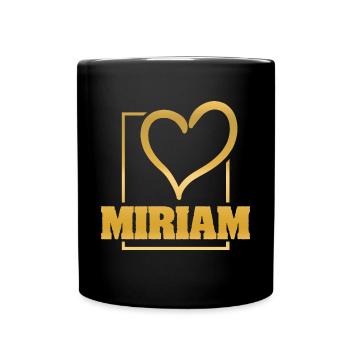 J’adore Miriam - Mug uni - noir - Devant