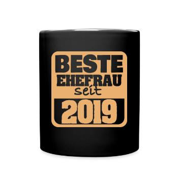 Jahr 2019 - Tasse einfarbig - Schwarz - Vorne