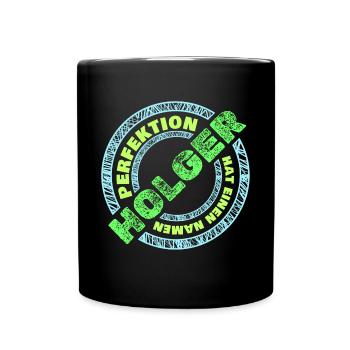 Geschenk für Holger - Tasse einfarbig - Schwarz - Vorne