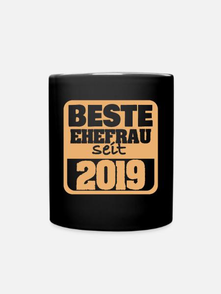 Verliebt 2019 - Tasse einfarbig - Schwarz