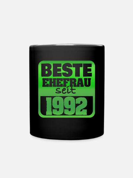 Ehe 1992 - Tasse einfarbig - Schwarz