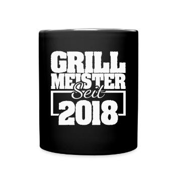 Grillzange 2018 - Tasse einfarbig - Schwarz - Vorne