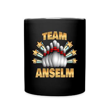 Geschenk für Anselm - Tasse einfarbig - Schwarz - Vorne