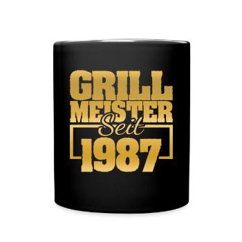 Grillen 1987 - Tasse einfarbig - Schwarz - Vorne