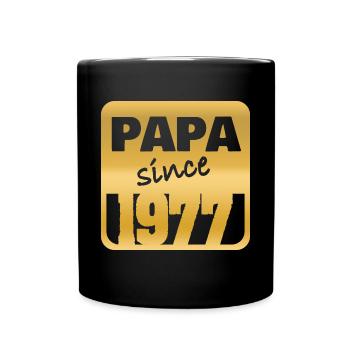 Jahr 1977 - Tasse einfarbig - Schwarz - Vorne