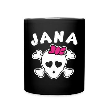 Jana Design pour les filles et les femmes - Mug uni - noir - Devant