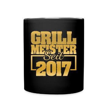 Grillfleisch 2017 - Tasse einfarbig - Schwarz - Vorne