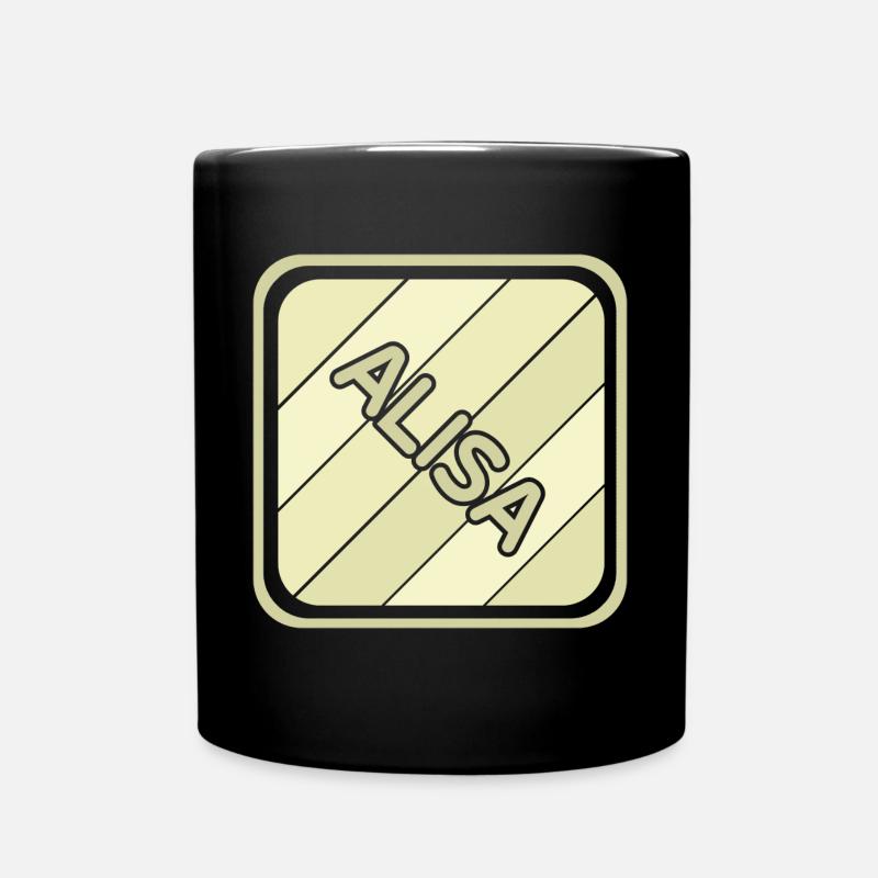 Alisa als Mädchenname - Tasse einfarbig - Schwarz