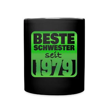Geschwister 1979 - Tasse einfarbig - Schwarz - Vorne
