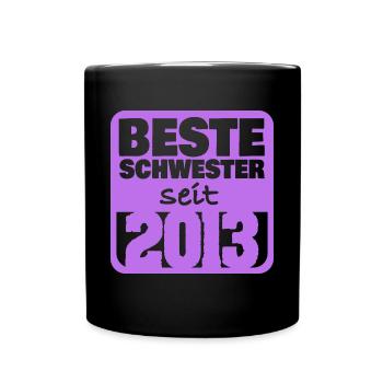 Geschwister 2013 - Tasse einfarbig - Schwarz - Vorne
