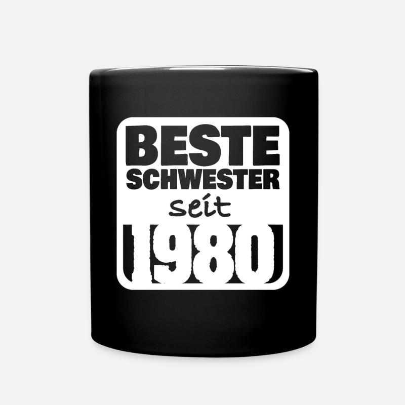 1980 - Tasse einfarbig - Schwarz