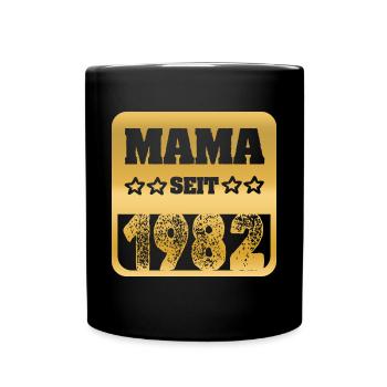 Mutter 1982 - Tasse einfarbig - Schwarz - Vorne