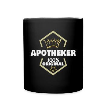 Arbeit Apotheker - Tasse einfarbig - Schwarz - Vorne