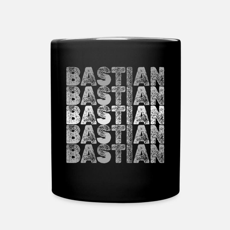 Bastian als Bastian - Tasse einfarbig - Schwarz