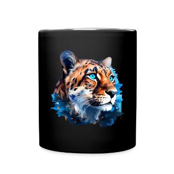 Gepard - Tasse einfarbig - Schwarz - Vorne