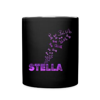 Spaßig Stella - Tasse einfarbig - Schwarz - Vorne