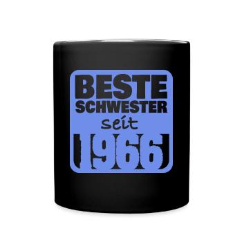 Schwesterchen 1966 - Tasse einfarbig - Schwarz - Vorne