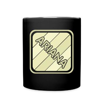 Mädchenname Ariana - Tasse einfarbig - Schwarz - Vorne