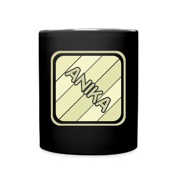 Nom de la fille Anika - Mug uni - noir - Devant