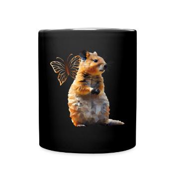 Quokka - Tasse einfarbig - Schwarz - Vorne