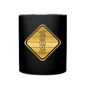 First name Radha - Full Colour Mug - black - Front