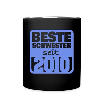Geschwister 2010 - Tasse einfarbig - Schwarz - Vorne