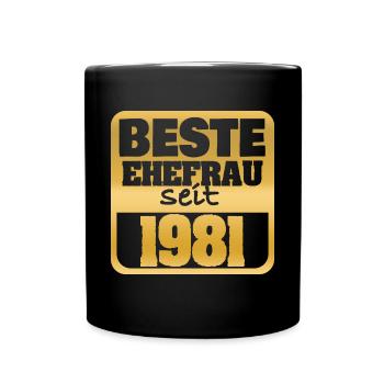 1981 - Tasse einfarbig - Schwarz - Vorne