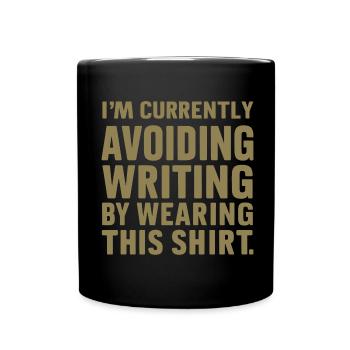 Writing Avoidance: The Confession - Full Colour Mug - black - Front