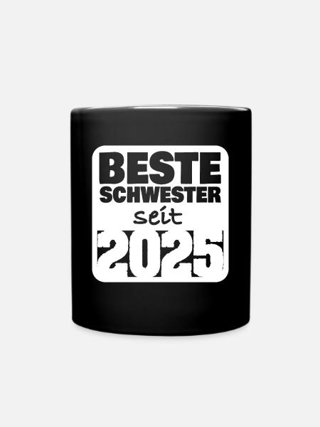 Geschwister 2025 - Tasse einfarbig - Schwarz