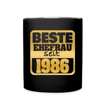 Verheiratet 1986 - Tasse einfarbig - Schwarz - Vorne