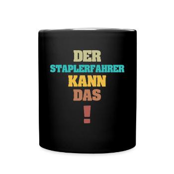 Funny Forklift Driver - Full Colour Mug - black - Front