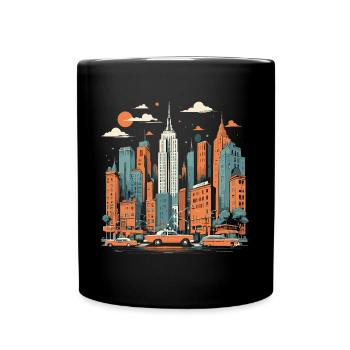 Rétro à New York - Mug uni - noir - Devant