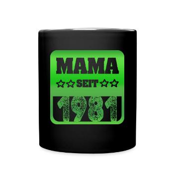 Mutter 1981 - Tasse einfarbig - Schwarz - Vorne