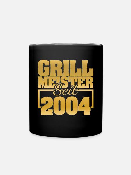 Grillfleisch 2004 - Tasse einfarbig - Schwarz