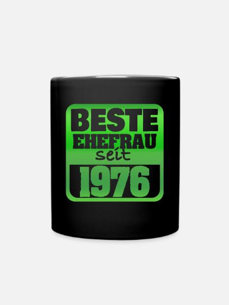 Frau 1976 - Tasse einfarbig - Schwarz